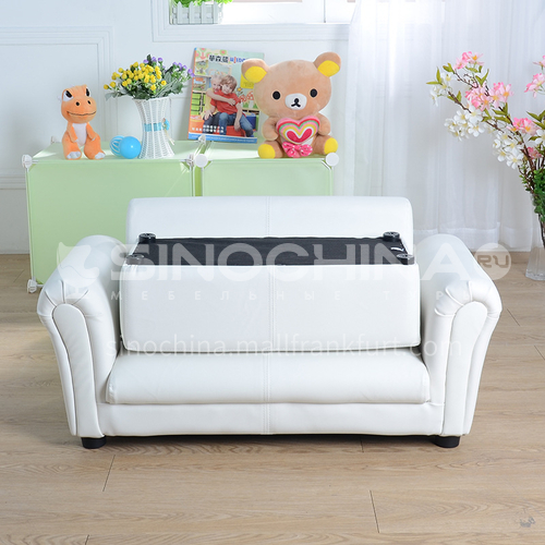 BF-Children's solid wood frame, plastic feet double straight back fashion sofa